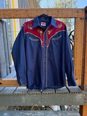 Vintage Tem Tex Western Pearl Snap